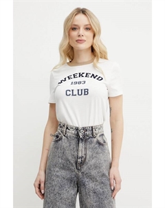 Хлопковая футболка, белый Weekend max mara
