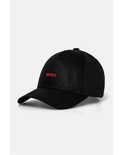 Хлопковая кепка с козырьком, черный Hugo