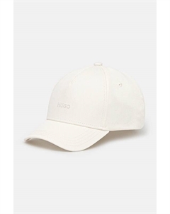 Хлопковая кепка с козырьком, бежевый Hugo