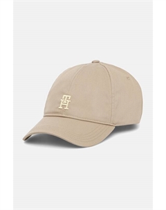 Хлопковая кепка с козырьком, бежевый Tommy hilfiger