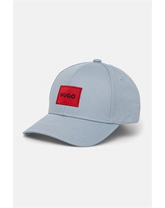 Хлопковая кепка с козырьком, синий Hugo
