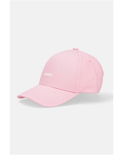 Хлопковая кепка с козырьком, розовый Hugo