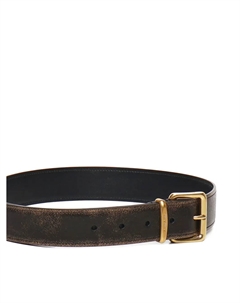 Кожаный ремень с квадратной пряжкой, коричневый Miu miu