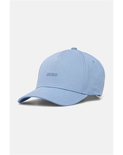 Хлопковая кепка с козырьком, синий Hugo