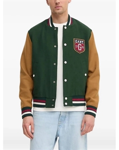 Куртка-бомбер с вышитым значком университета, зеленый Gant