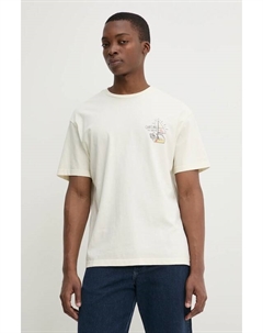 Хлопковая футболка ORVAL, бежевый Solid