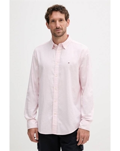 Хлопковая рубашка, розовый Tommy hilfiger