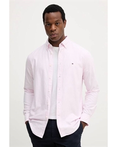 Хлопковая рубашка, розовый Tommy hilfiger