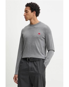 Хлопковый свитер, серый Hugo