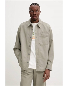 Хлопковая рубашка surchemise basile с вышивкой на груди, зеленый A.p.c.
