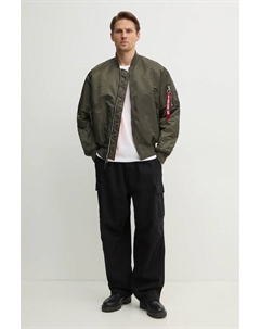 Куртка-бомбер двусторонняя Ma-1 Reversible, зеленый Alpha industries