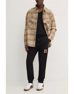 Хлопковые спортивные брюки, черный Hugo