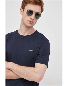 Хлопковая футболка, темно-синий Hugo