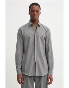 Хлопковая рубашка, серый Hugo