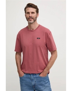 Хлопковая футболка, фиолетовый Calvin klein