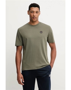 Хлопковая футболка S-Badge, зеленый Napapijri