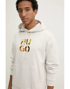 Хлопковая толстовка, бежевый Hugo