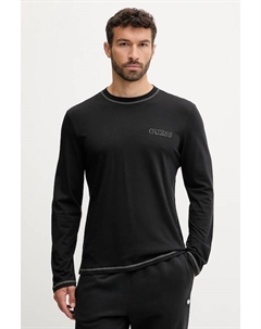 Лонгслив пижамный хлопковый, черный Guess