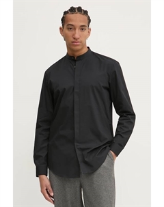 Хлопковая рубашка, черный Hugo