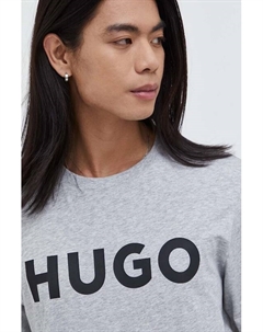 Хлопковая футболка, серый Hugo