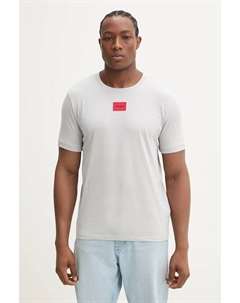 Хлопковая футболка, серый Hugo