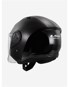 Мотошлем OF616 Airflow II Solid (черный глянцевый, Black), Черный Ls2