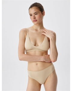 Бесшовные трусы-слипы в рубчик Sela