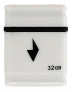 Накопитель USB 2.0 32GB GFL-2.0-32mini белый, 15/30MB/s Gembird