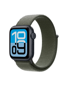 Умные часы Apple Watch SE 3, 2025 (GPS + Cellular), 40 мм, Midnight Aluminum Case/Textile Forest Sport Loop