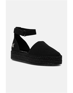 Эспадрильи FLATFORM на платформе с ремешком MG, черный Calvin klein jeans