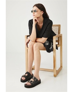 Кожаные шлепанцы, черный Medicine