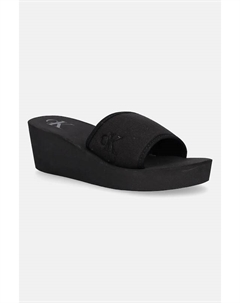 Шлепанцы BEACH WEDGE SLIDE CANVAS, черный Calvin klein jeans