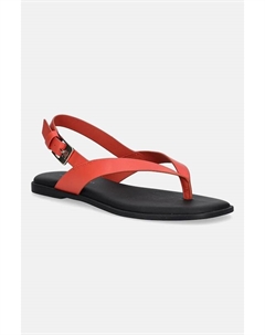 Кожаные сандалии COLOR BLOCK THONG FLAT SANDAL, красный Tommy hilfiger