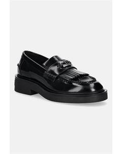 Кожаные мокасины TJW FRINGES LOAFER, черный Tommy jeans