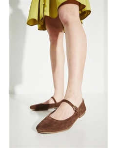 Замшевые балетки, коричневый Medicine