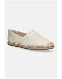 Эспадрильи FRINGE CANVAS CLOSED ESPADRILLE, бежевый Tommy hilfiger