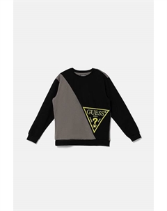 Детская хлопковая толстовка, черный Guess