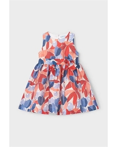 Льняное детское платье, красный Mayoral