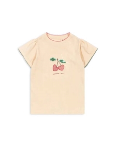 Детская хлопковая футболка FAMO PUFF TEE GOTS, бежевый Konges slojd