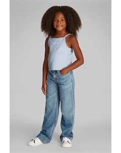 Детский хлопковый топ, синий Calvin klein jeans