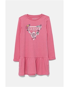 Детское хлопковое платье, розовый Guess