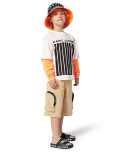 Детская хлопковая футболка, белый Marc jacobs