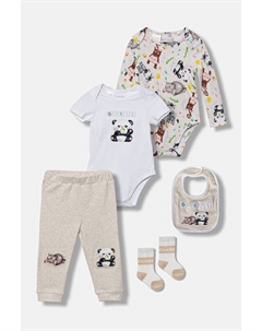 Комплект для новорожденных 5 предметов, бежевый Guess