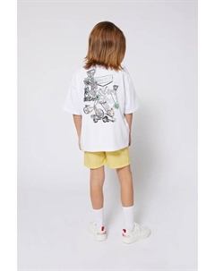 Детская хлопковая футболка, белый Hugo