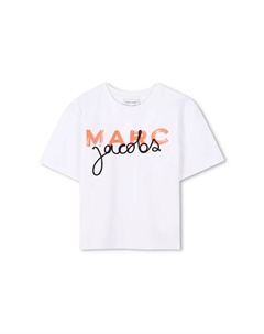 Детская хлопковая футболка, белый Marc jacobs