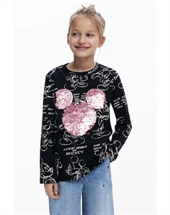 Детская хлопковая водолазка, черный Desigual
