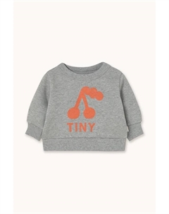 Хлопковая толстовка для малышей CHERRY GRAPHIC BABY SWEATSHIRT, серый Tinycottons