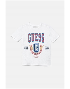 Детская хлопковая футболка, белый Guess