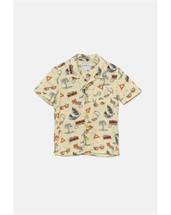 Детская рубашка с добавлением льна, желтый Guess