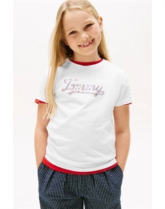 Хлопковая футболка, белый Tommy hilfiger